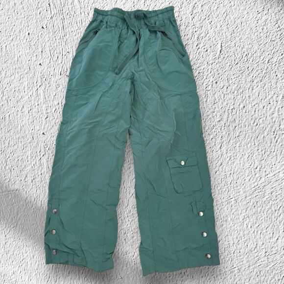 FREE PEOPLE Movement Pants Stadium Active Sports Streetwear Vintage Green Size S - Picture 5 of 13